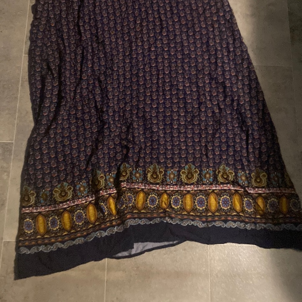 Forever Elegant Blue and Yellow Maxi Dress - Picture 6 of 16